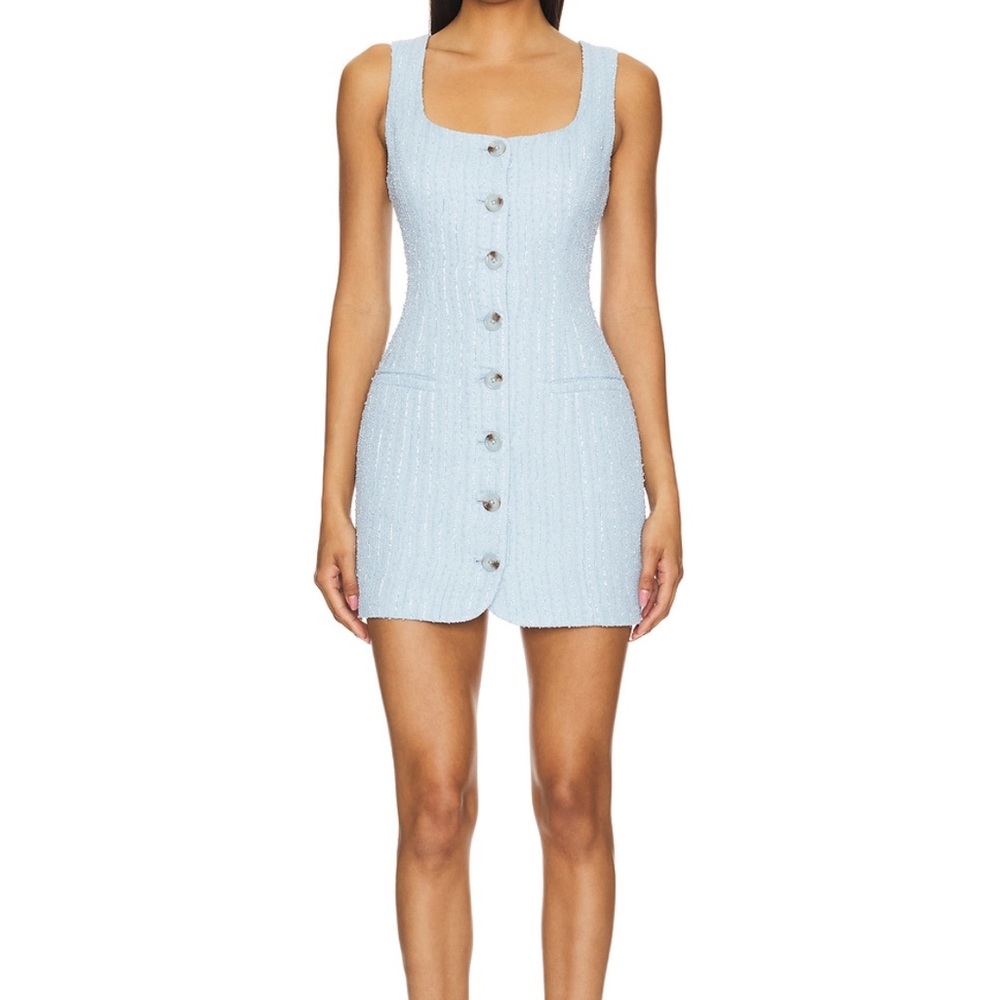 Line & Dot Emmeline Blue Button-Down Dress